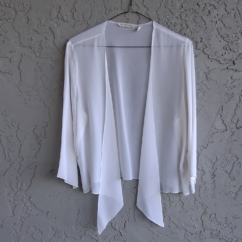 Soft Surroundings Sheer White Top